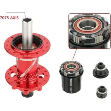 HASSNS PRO7 32 DELİK MOR ÖN-ARKA  BİSİKLET GÖBEĞİ 2