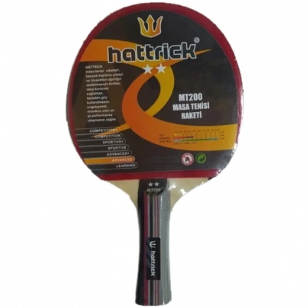 HATTRİCK MT-200 2 YILDIZ MASA TENİSİ RAKETİ